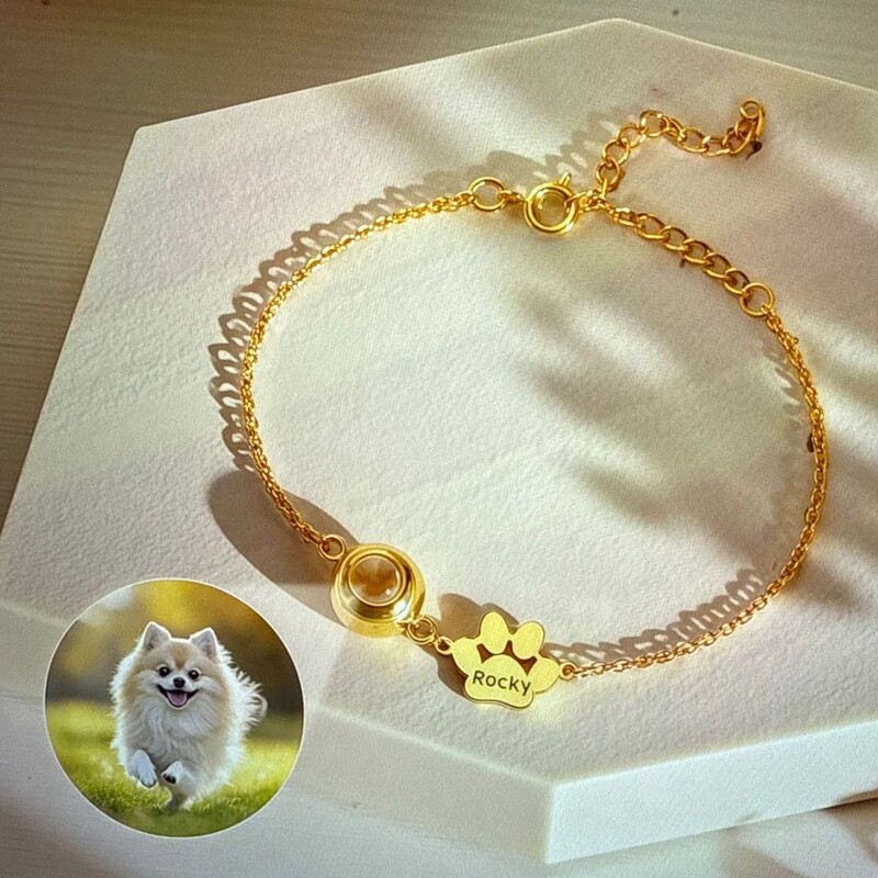 Cross-Border Hot Selling Cat and Dog Paw Projection Bracelet 100 Languages I Love You Customized Personalized Niche Bracelets Cross-Border Hot Selling Cat and Dog Paw Projection Bracelet 100 Languages I Love You Customized Personalized Niche Bracelets