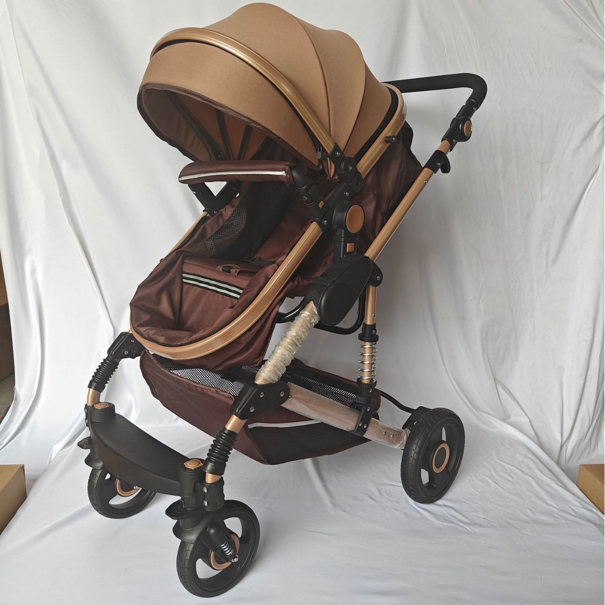 Baby Stroller Can Sit and Lie Down, Lightweight Folding Two-Way High-View Newborn Stroller Baby Stroller Bed