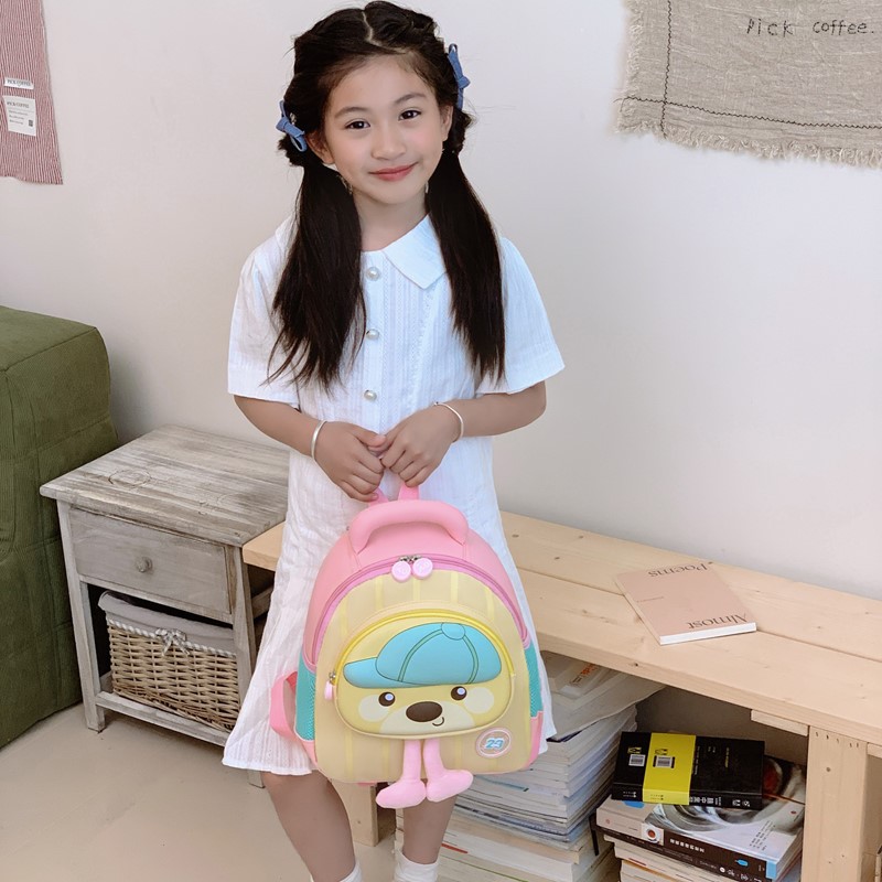 Jardín de infantes, mochila de dibujos animados, lindos osos, mochila para niños y niñas, mochila de viaje para niños ligeros