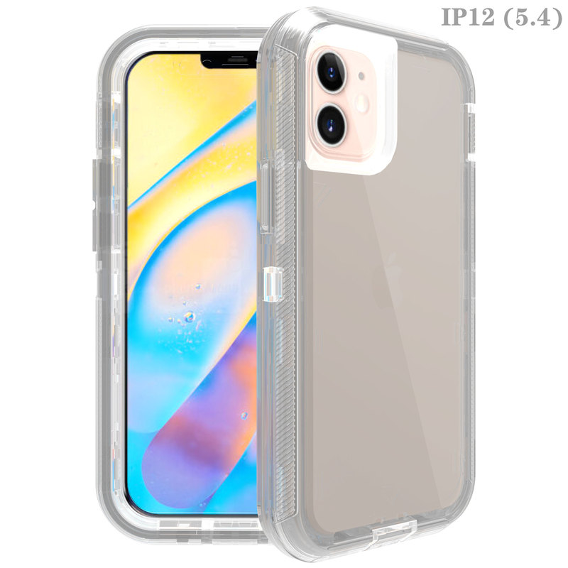 Suitable for iPhone12Mini Apple Three-proof Robot Transparent Mobile Phone Case Anti-fall All-inclusive Dust-proof Protective Cover