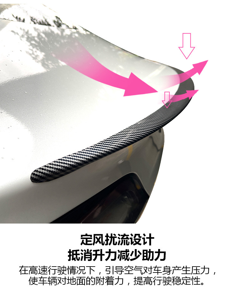 Suitable for Tesla Tesla model3/Y modified accessories blow molded ABS rear wing high-performance sports spoiler