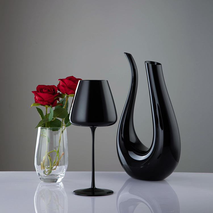 Jin Baijia copa de vino tinto de gama alta creativo hecho a mano cristal Copa negro Borgoña Burdeos copa de vino tinto