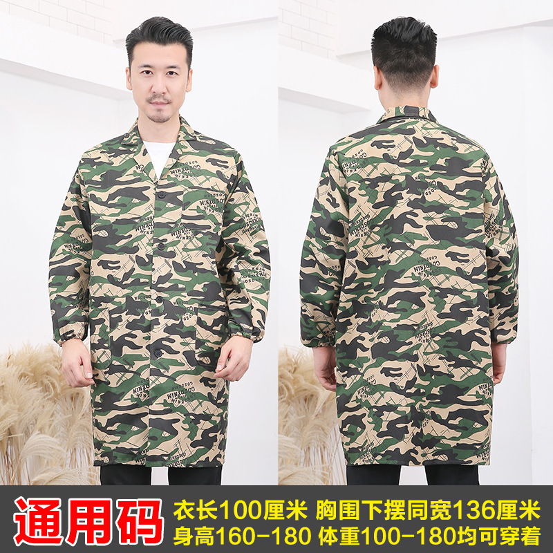 デニムエプロン レディース 長袖 メンズ スモック 作業服 工場溶接 耐摩耗性 耐油性 厚手生地|undefined