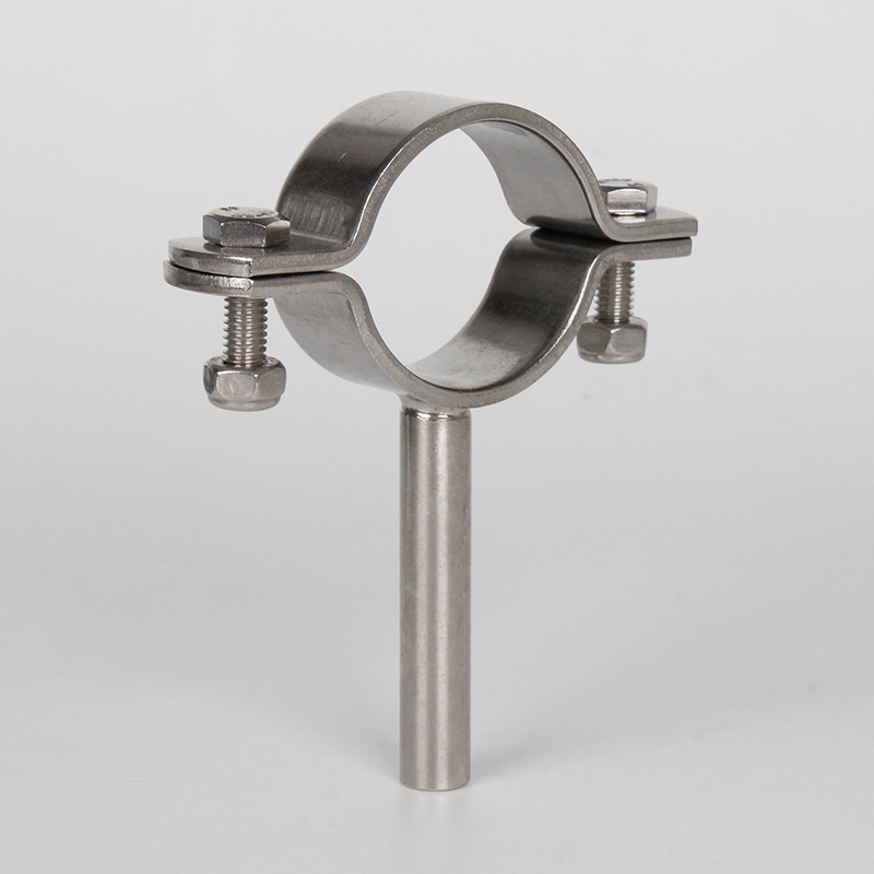 304不鏽鋼加寬加厚平板無柄管支架管夾管託管卡管子夾大量