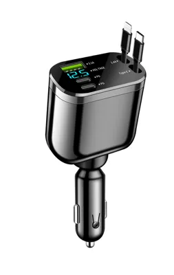 Mobil şarj cihazları: charger PD car fast charging - 360rotate-m4-pingguotype-c-stretch-cable-pdsuper-fast-charging-with-packaging