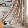 Jacquard coffee snowflake + beige broomstick