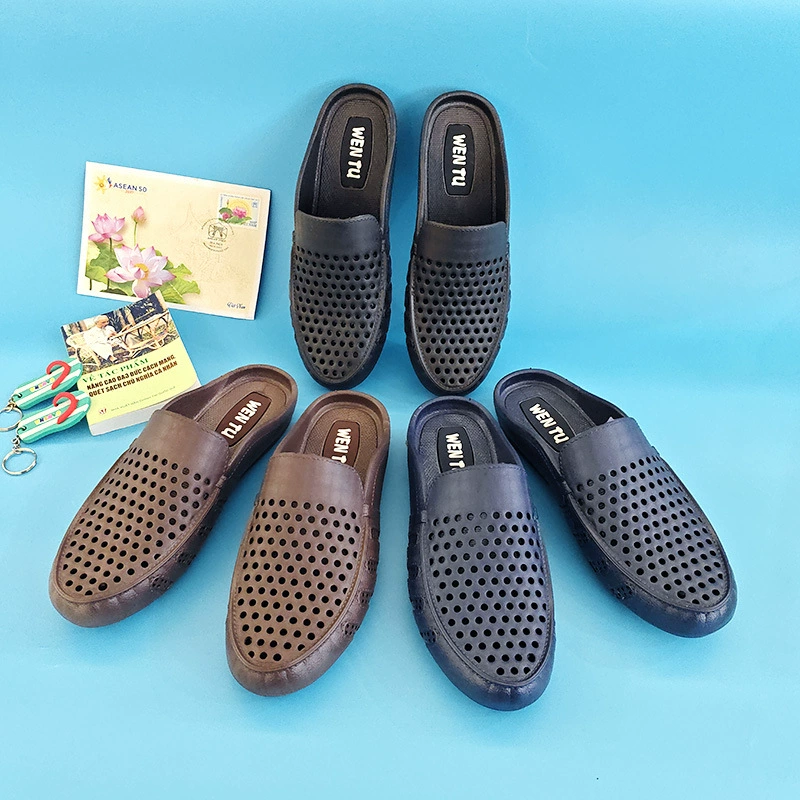 Wentou Baotou перетаскивание мужской летний унос удобная мягкая свежая и дышащая нескользящая пляжная обувь новая полая тапочки