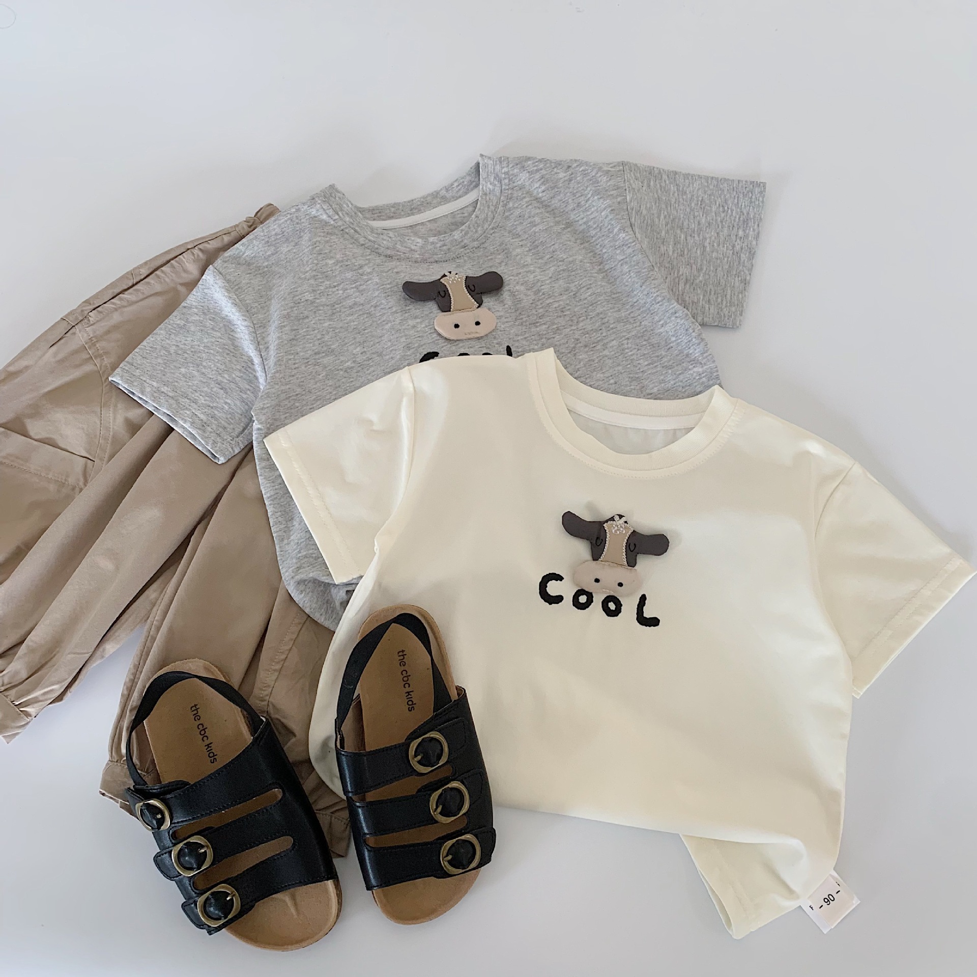 Camiseta de verano para niños Maibao 2025 verano nuevo suéter de manga corta de dibujos animados para niños coreanos