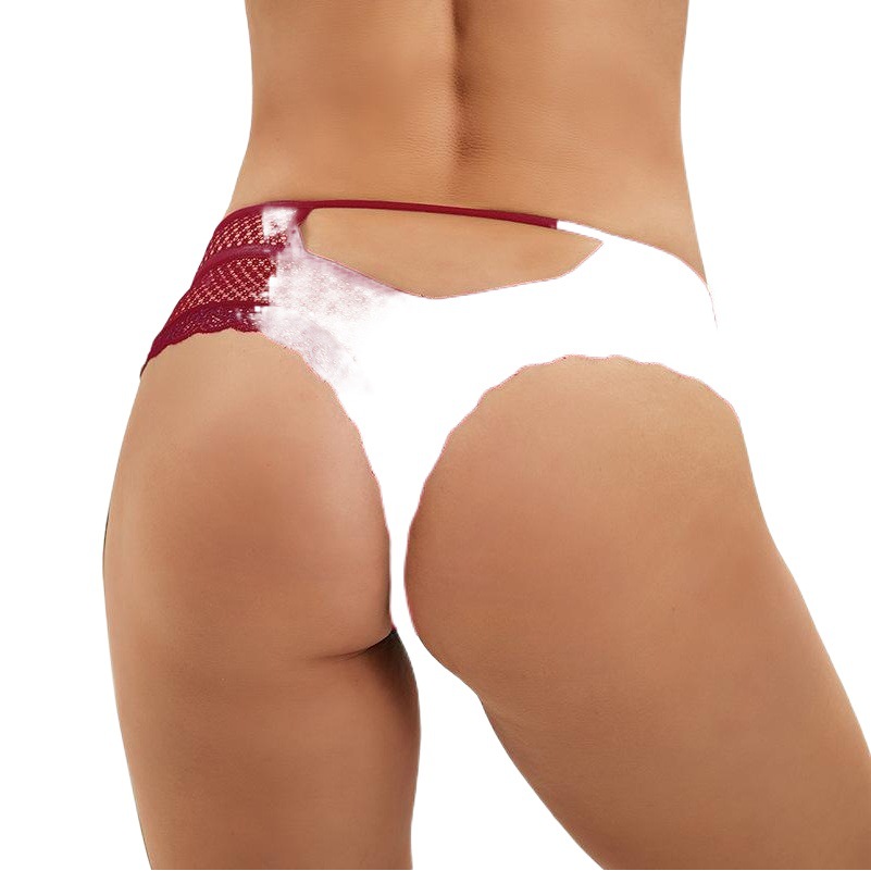 Europa y América del comercio exterior sexy ropa interior de las mujeres más tamaño encaje hueco perspectiva cintura baja Amazon 5180