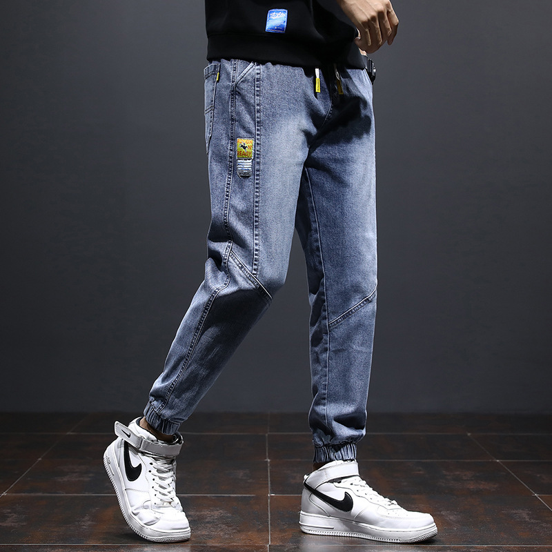 Special Promotion high quality Stretch Jeans Men's Korean-style Harem Pants Trendy Brand Teenager Japanese Cropped Ankle Pants