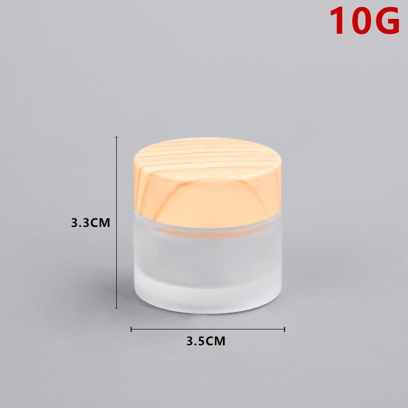Grano de madera artesanal botella de vidrio cosmética esencia botella de vidrio cosmética sub-botella crema de tóner botella vacía