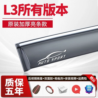 EV, Dolphin, Yuan Pro rain Rain shield - 4-piecesl3-all-versionselectroplated-bright-strips2-labels