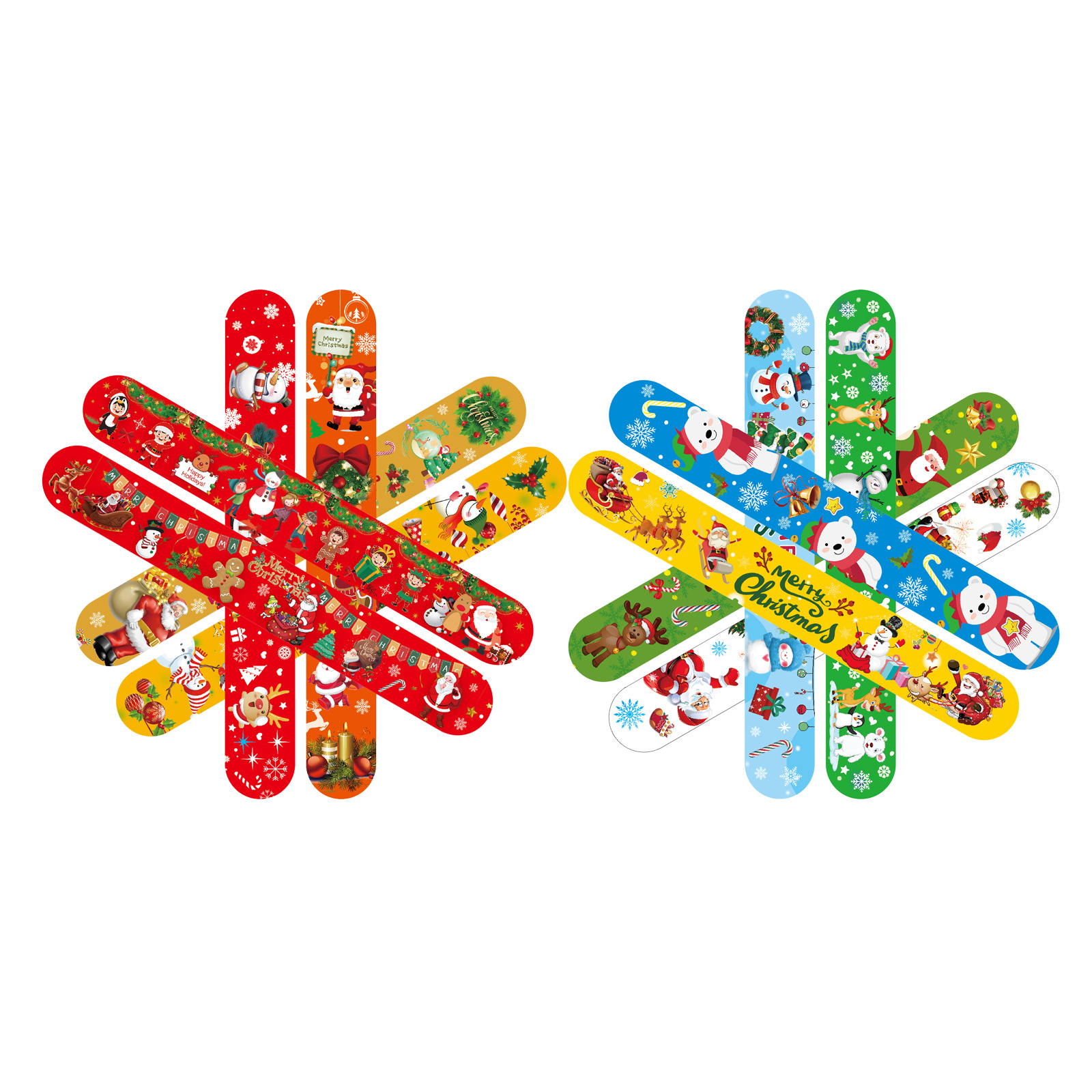 Creativa de dibujos animados Navidad temática fiesta collar PVC para niños brazalete de decoración