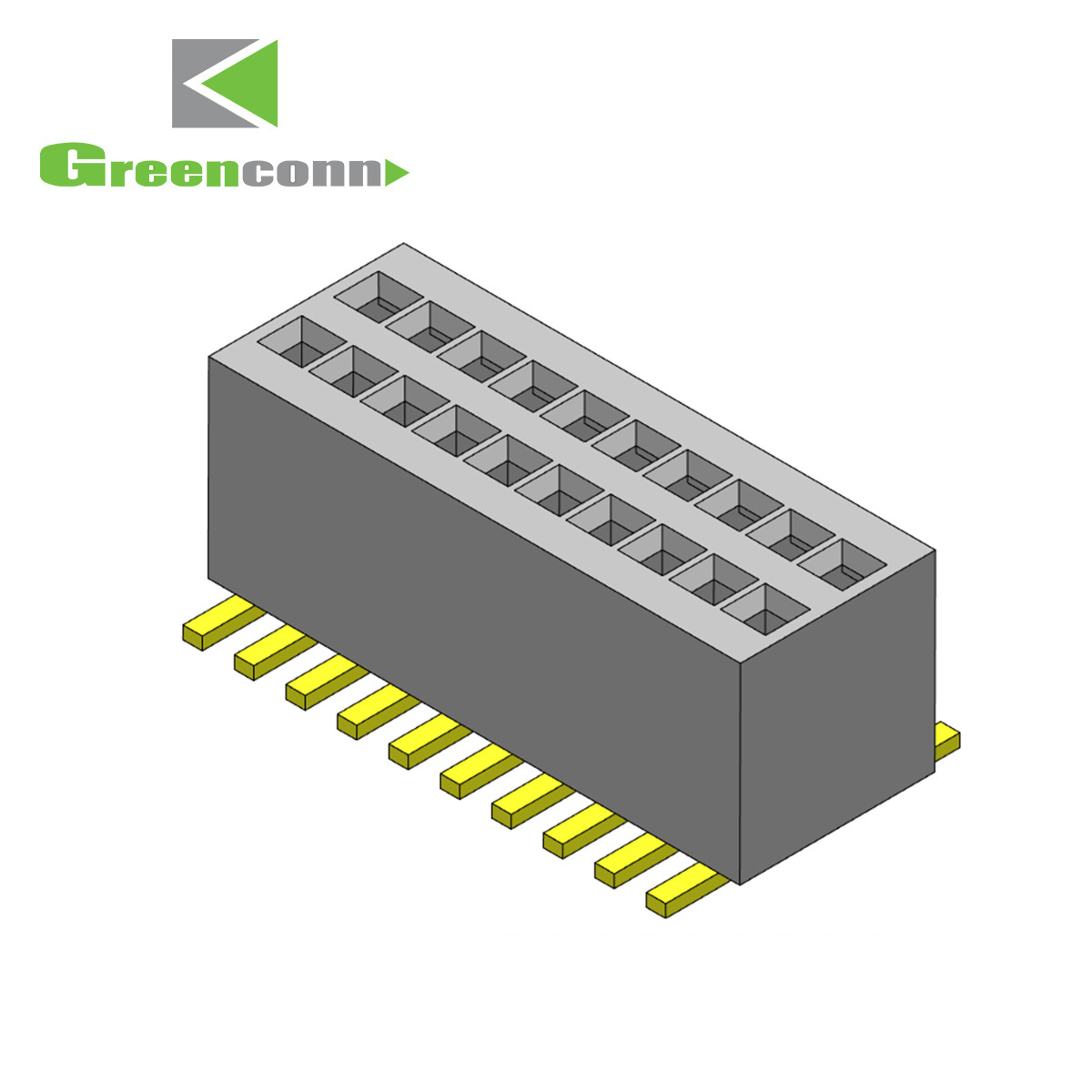 Greenconn连接器间距0.80毫米双排排母连接器SMT型排母系列连接器