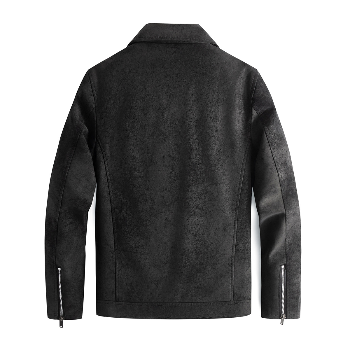 Muška moderna i lijepa jakna s flisom, uski kroj, kožna jakna s kosim patentnim zatvaračem, korejsko motociklističko odijelo, nova jesen/zima_voghion.com