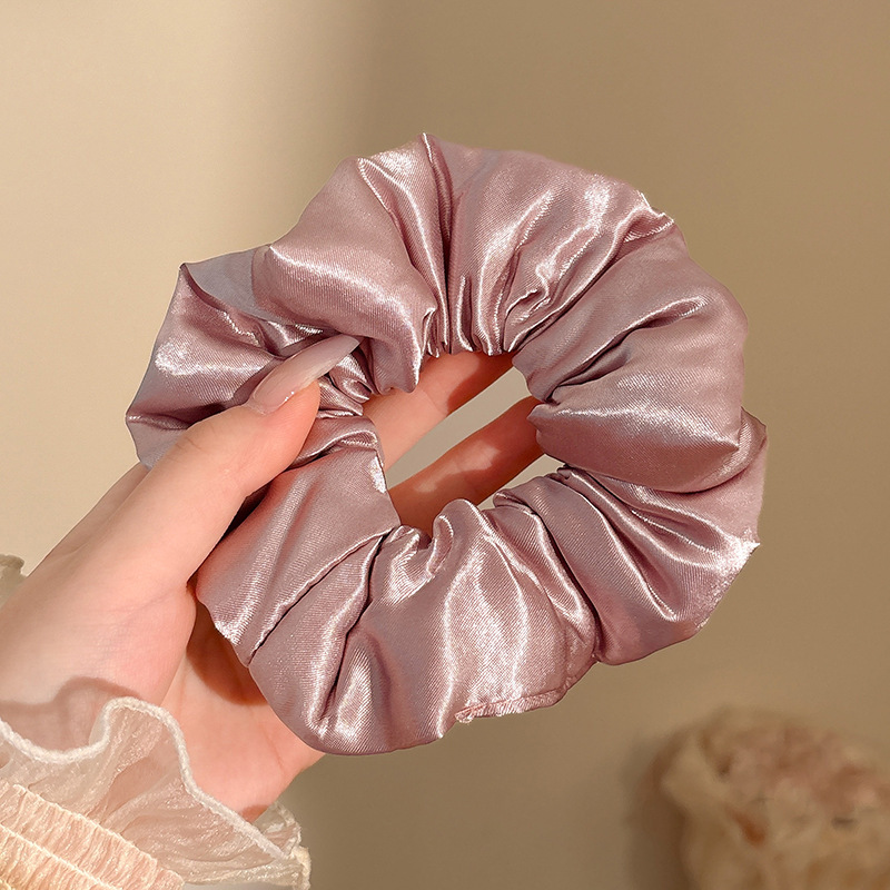 Anillo para el cabello de intestino grueso de gran tamaño coreano, bufanda cuadrada de alta calidad femenina, cuerda para el cabello, banda elástica y duradera, flor de viento perezosa