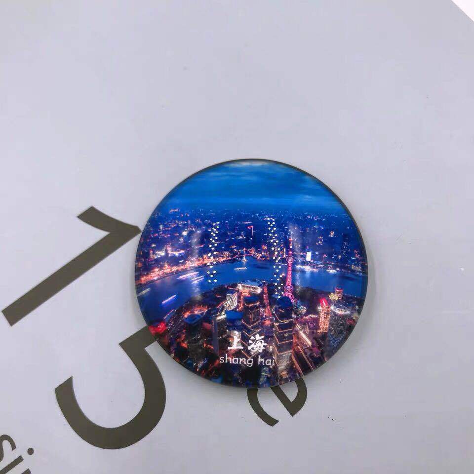 Shanghai cristal refrigerador pegatinas 3D oriental perla magnética Bund viaje artesanía conmemorativa río Qingming mapa