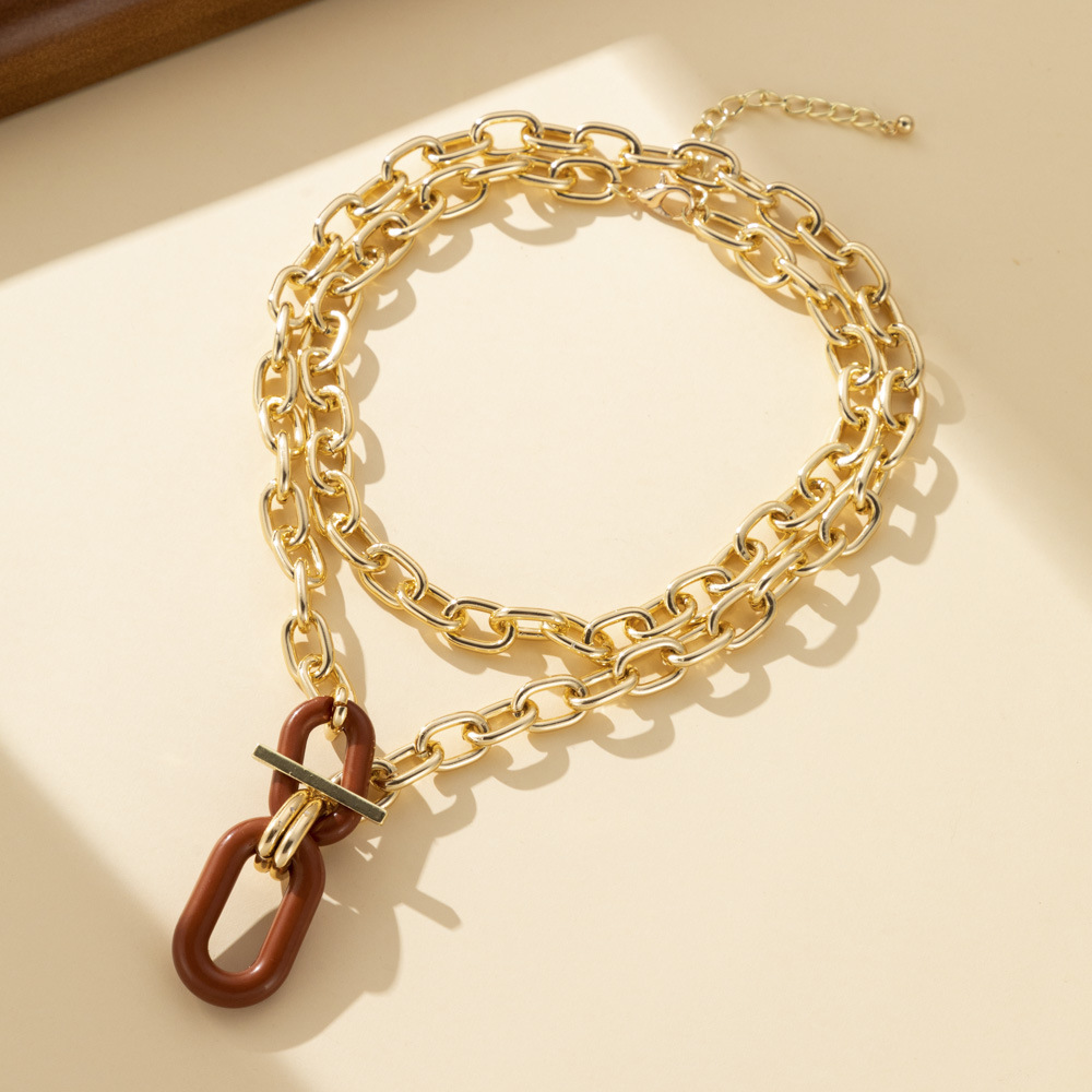 16g Weight Bracelets, Necklace Classification 1 Piece Quantity Street Occasion Alloy Material Geometric Pattern Unisex Gender Plating Design Streetwear Style Streetwear Geometric Alloy Plating Unisex Bracelets Necklace 22