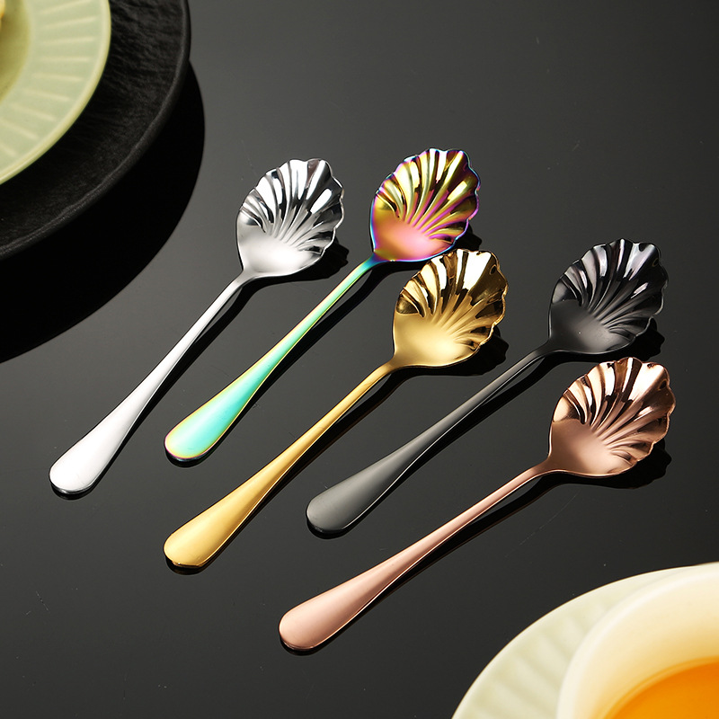 Cucchiaio in acciaio inox con design nido d'uccello per caffè_voghion.com