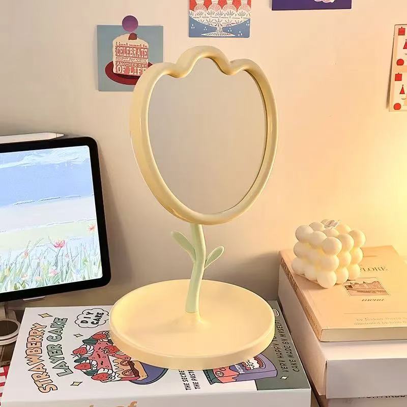 Ins化粧鏡かわいい学生寮携帯鏡ハイビジョンオフィスデスクトップ家庭用化粧鏡|undefined