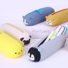 Lihit Lab.喜利硅胶笔袋 6款入卡通硅胶笔盒可爱动物 学生7800