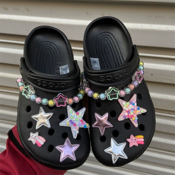 Silver powder star chain set (no shoes without shoes