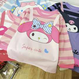 春秋新款儿童女宝宝时尚可爱卡通中小童卫衣假两件背带连衣裙裙子