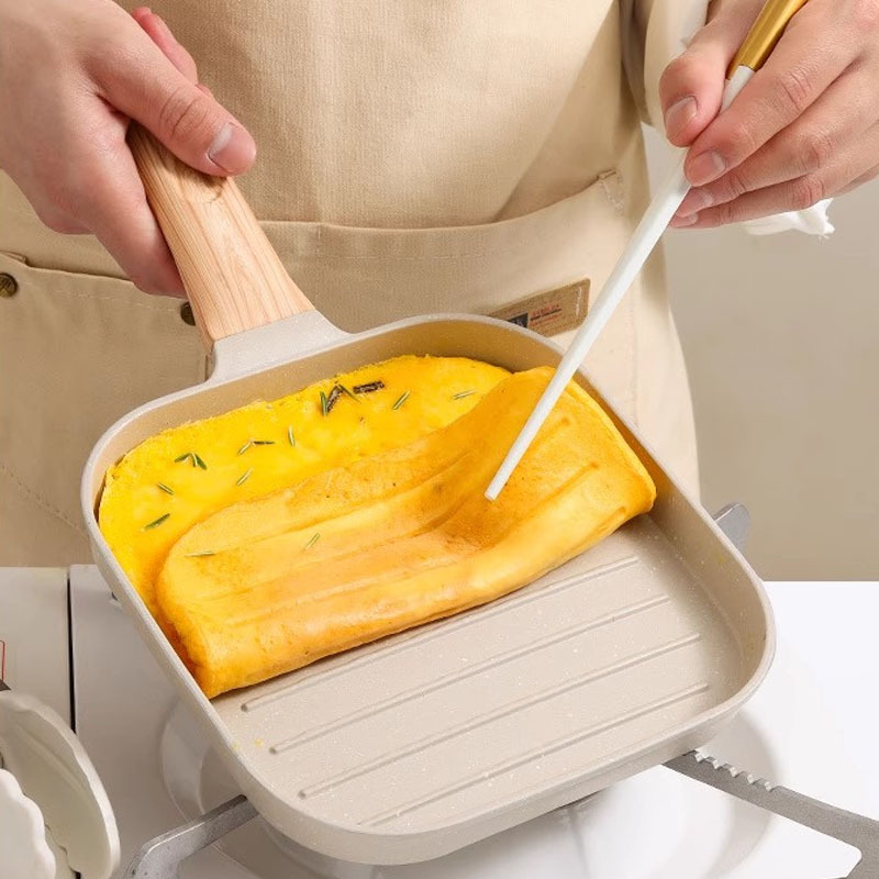 Sartén de filete de piedra médica, barbacoa doméstica, sartén antiadherente, plato de panqueques a rayas, sartén de tortilla de fondo plano, exclusivo transfronterizo