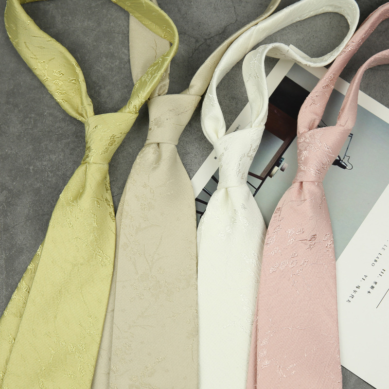 Men's 8cm cotton dark pattern tie suit Italian retro wine red black Milky White groom wedding dress accessories