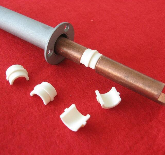 99% AL2O3氧化铝陶瓷套管 氧化铝陶瓷半圆套管 陶瓷加工 陶瓷管