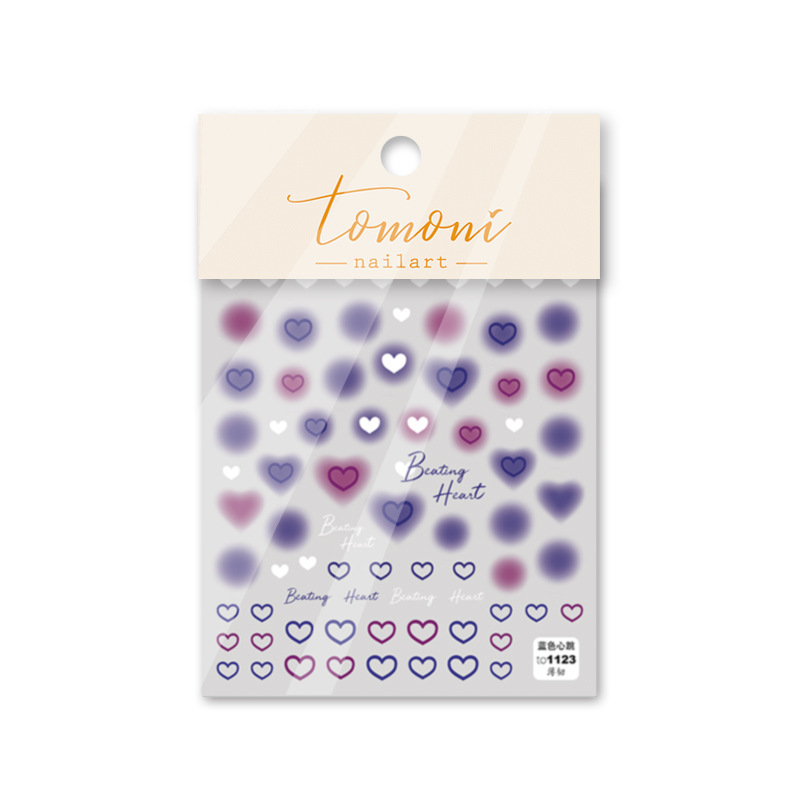 Pegatinas de rubor de uñas de celebridades en línea de estilo japonés Jade color de grasa suave melocotón francés chica floreciente amor gradiente pegatinas de uñas