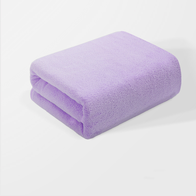 Hotel salón de belleza baño masaje tienda de pies Toalla de baño al por mayor Toalla de baño de color sólido de terciopelo coral toalla traje fuerte absorbente