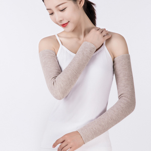 Thick velvet arm sleeves for men and women in autumn and winter, extended arm protection woolen gloves sleeves, joint warm fake sleeves