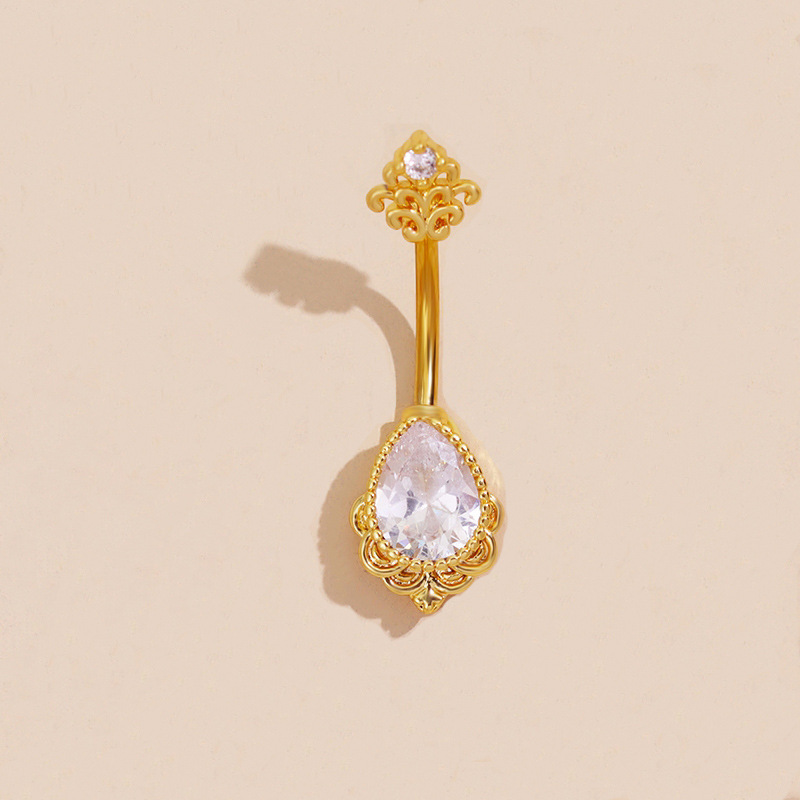 Sinnlicher Bauchnabelpiercing Mit Zirkonia Für Damen Design_voghion.com
