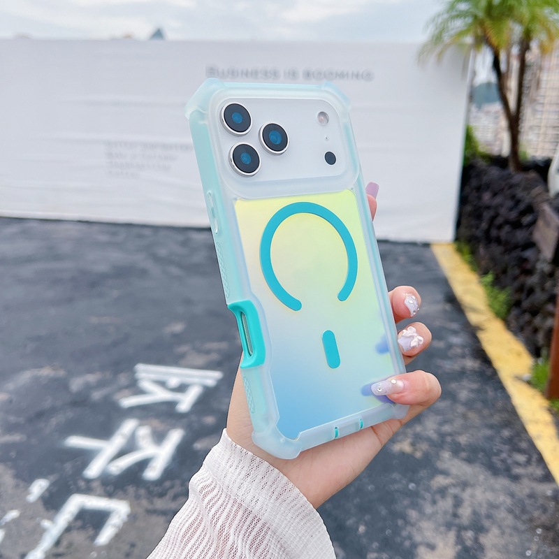 iPhone17ProMax対応 スペースシェル カメレオン スマホケース Apple 16Pro マグネット式 耐衝撃・防水・防塵 15セット|undefined