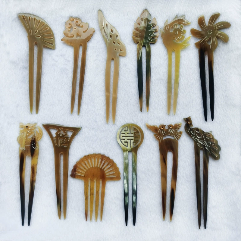 Резная этническая китайская заколка для волос handmade, зажим для волос, этнический стиль, стиль высокого качества