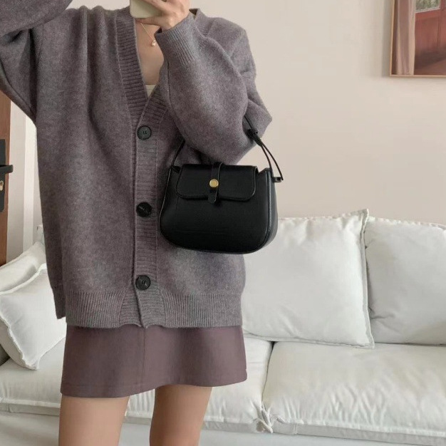 24 invierno Puyuan suéter khaki chaqueta mujer engrosado 2024 otoño invierno nuevo estilo coreano image 9