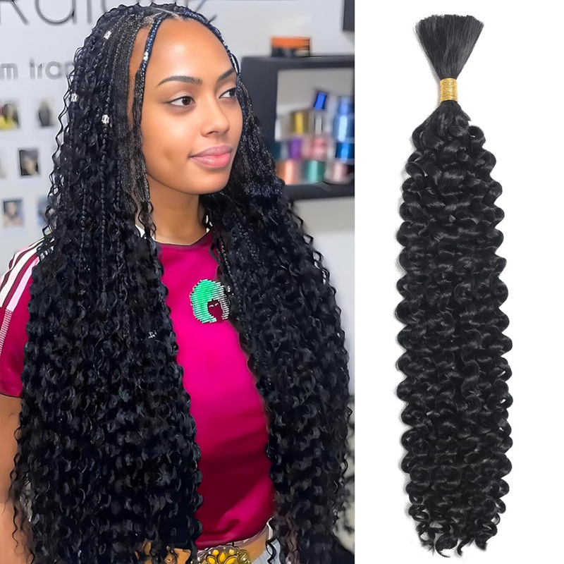 European and American Braided Hair Deep Wave Hair Braids Wig Deep Wave Braiding Hair