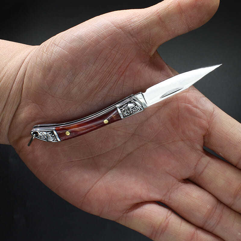 小刀随身折叠刀锋利钥匙扣水果刀便携户外纯手工精美迷你edc复古