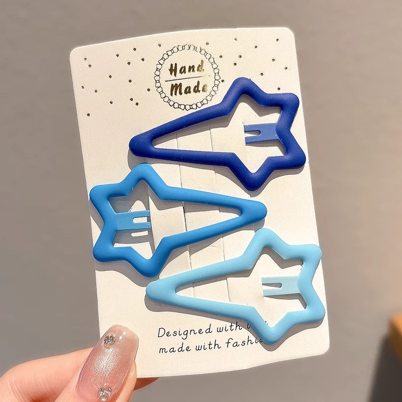 Klein clip de cabello azul para mujeres 2024 nueva tarjeta de cabello rojo en línea frente clip lateral clip clip de cabello roto clip de cabello tocado