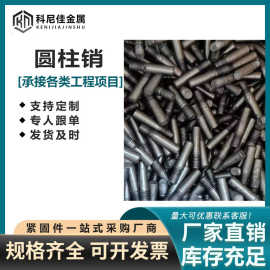 加工销轴圆柱销平头带孔定位销固定销轴碳钢穿孔异型销钉