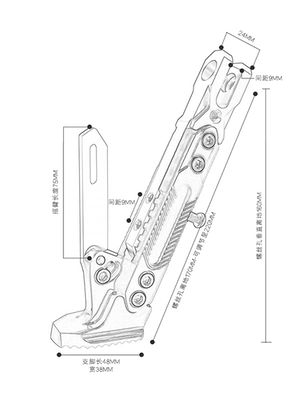 Electric car big tripod, Adjustable Side Stand, Heightening Long