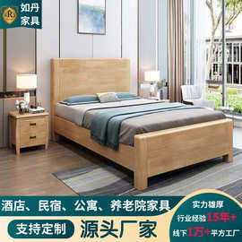 源头工厂快捷酒店宾馆家具宾馆床公寓民宿大床标间全套组合电视桌