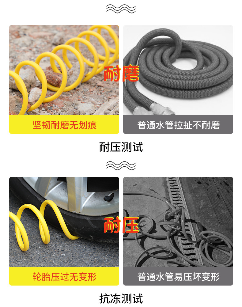 Car washing water gun high pressure household nozzle washing watering balcony telescopic pressurized water hose brush car cleaning artifact