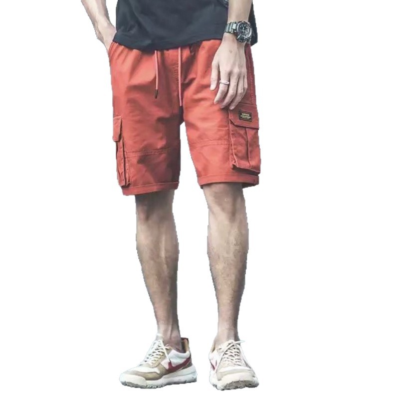 2021 verano nuevos pantalones cortos de ropa de trabajo para hombres marca de moda de estilo coreano pantalones de longitud media rectos casuales pantalones cortos entrega de una pieza