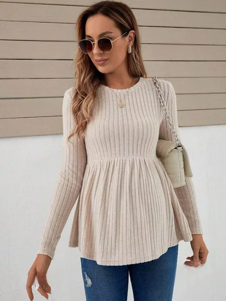 AliExpress shien coat cross-border foreign trade Amazon Europe and America long sleeve pregnant women's coat solid color pullover pregnant women's T-shirt