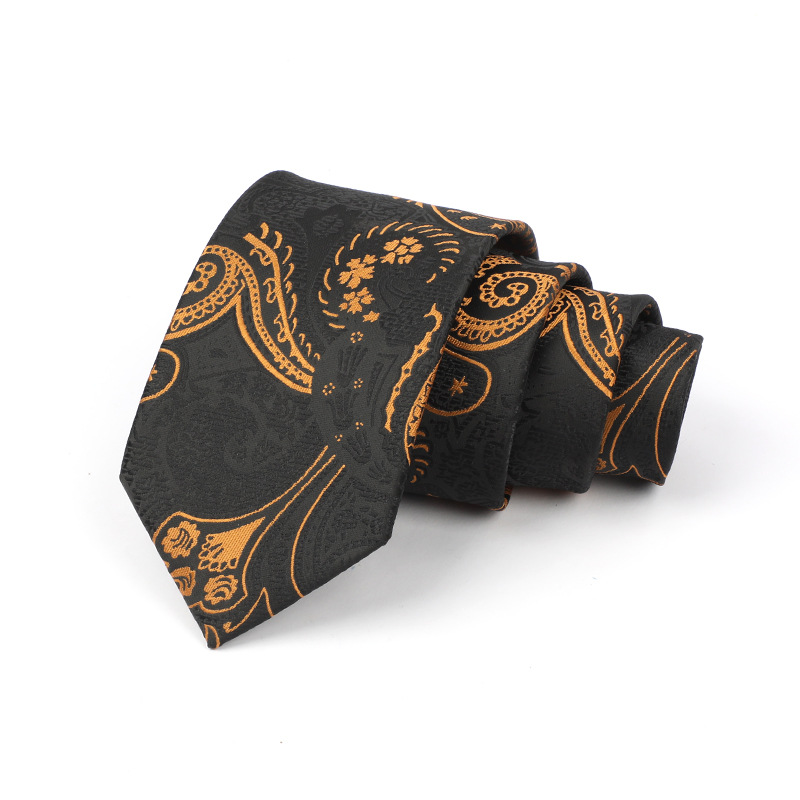 Corbata de hombre jacquard bordado 8CM poliéster seda corbata tejida hombre sentido superior l corbata logo diseño y producción