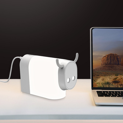 新款usb小牛充电小夜灯创意卧室床头灯睡眠灯护眼台灯|ru