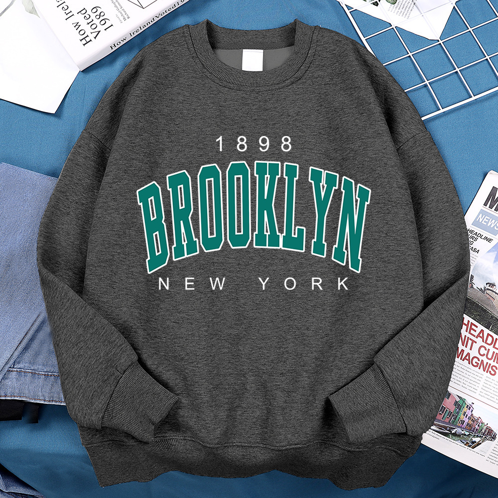 1898 Brooklyn New York Printing Clothes Man Pullover Fleece