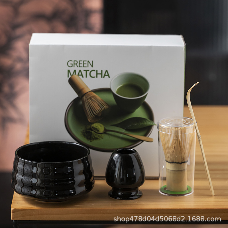 国境を越えた日本抹茶茶道道具、百本立茶筌、抹茶茶碗、宋代茶注ぎセットの家庭用コンプリートセット|undefined